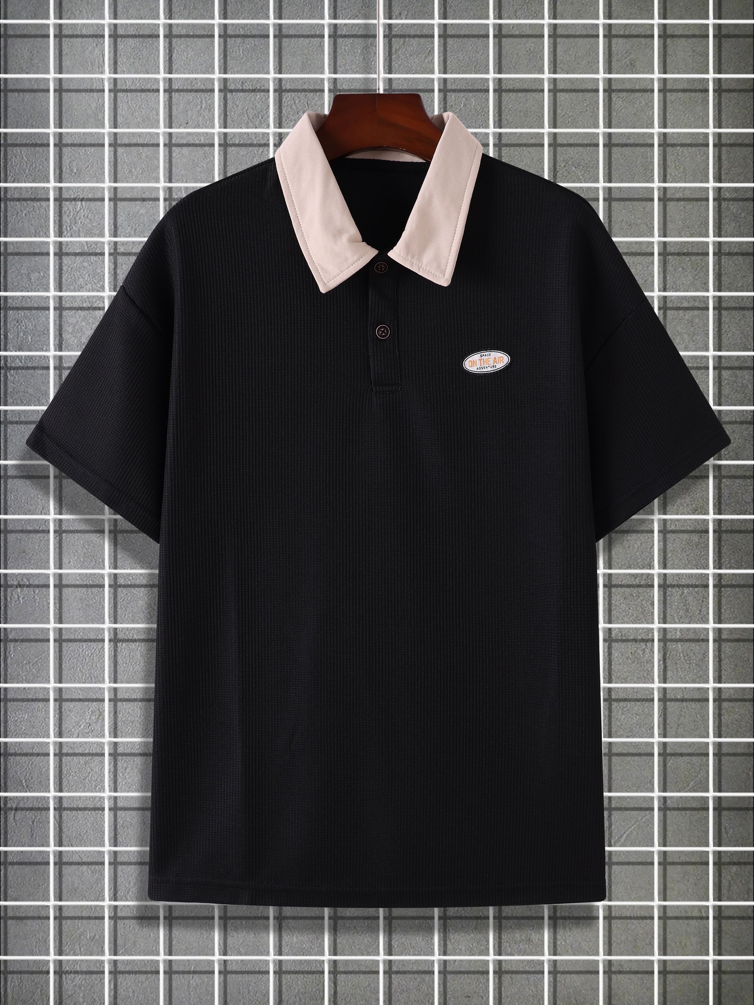 ★UMBRO★ HBL BLOKE OG Waffle Short Sleeve Collar T-Shirt Iv Buy White Waffle Texture Short Sleeve 100% Cotton Shirt from