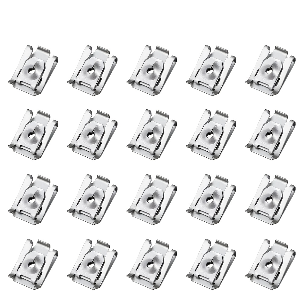 20pcs 51717065773 Car Front Wheel Arch Mudguard Chassis Metal Screw Nut Fixing Clip Door Panel Fixing Clip For