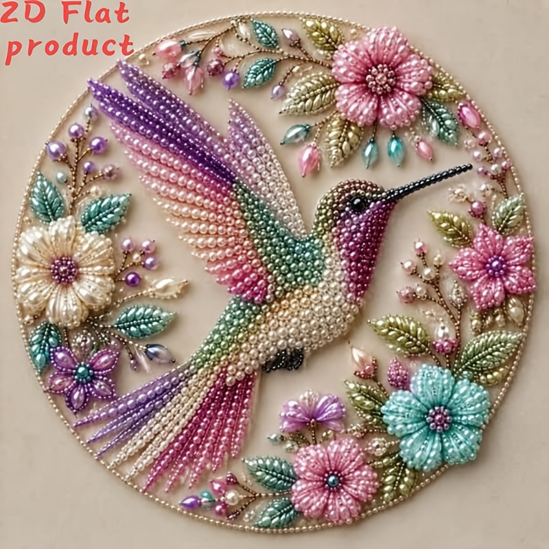 TEMU Diy Pearl Art Painting Kit Suitable For Adults & Beginners - Complete Craft Set With Round Pearls, Clear Symbols, Full Tools & Extra Pearls -