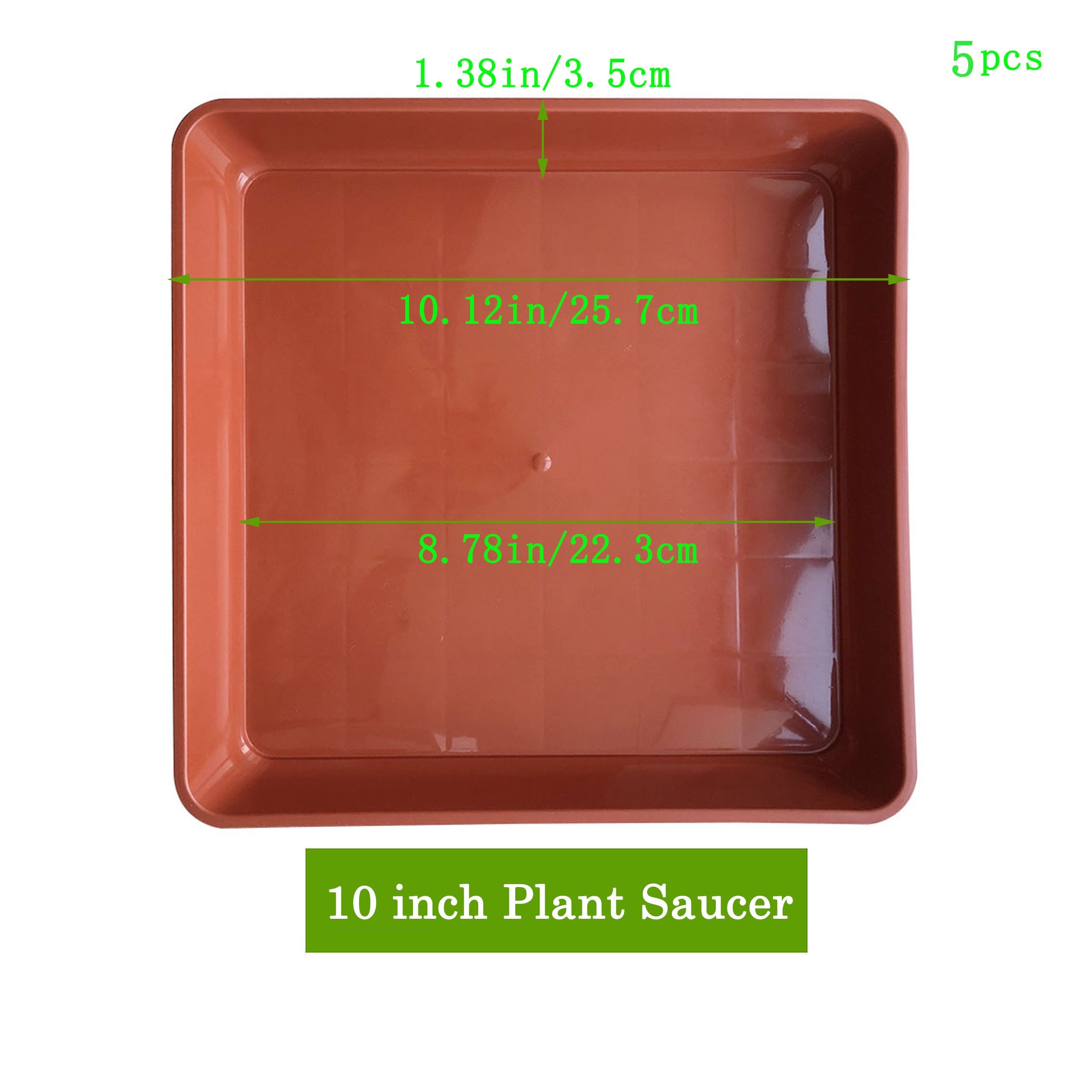 6 Pack 12 Inch Plant Saucers - Black Plastic Pot Trays For Indoor & Outdoor Plants, Durable And Sturdy