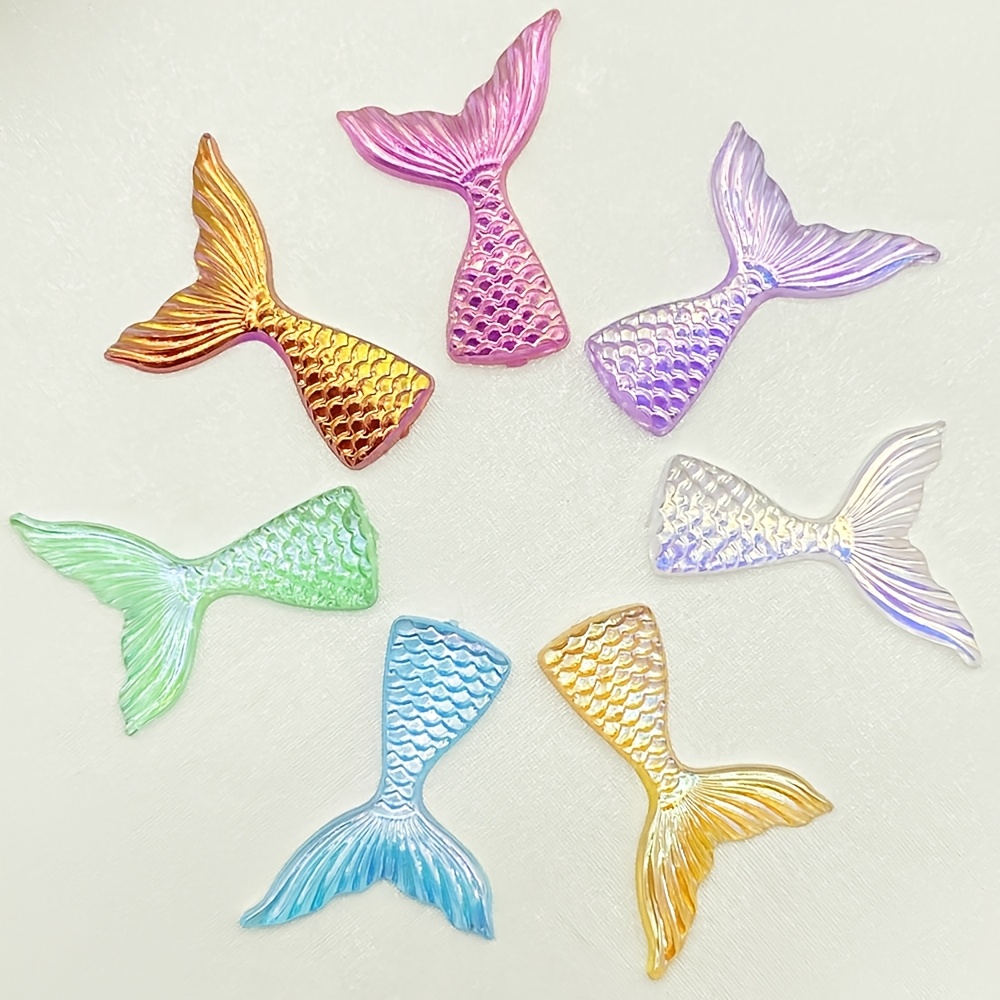 TEMU Lot de 30 paillettes acryliques colorées de queue de sirène pour accessoires de vêtements DIY, chaussures, chapeaux, sacs et accessoires pour