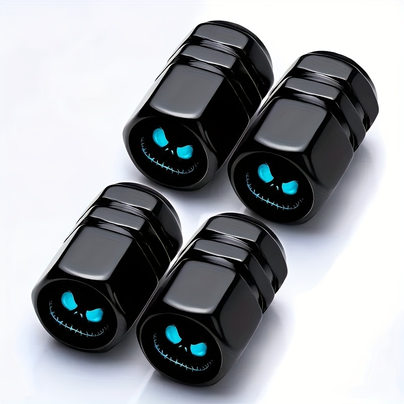 4 pack black anti theft tire   caps aluminum universal car tire  