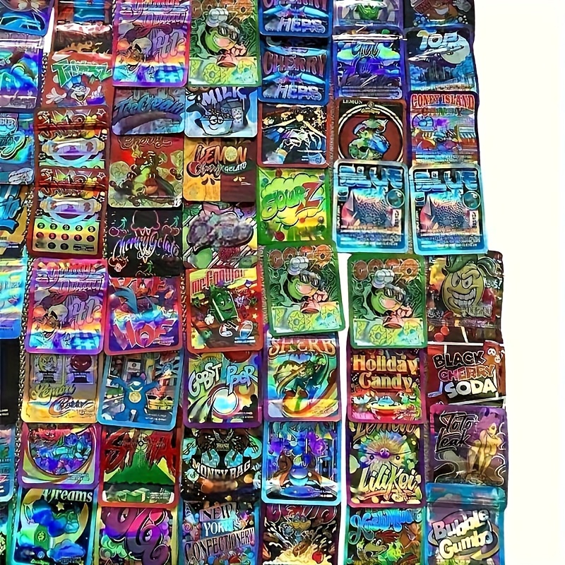 TEMU 100pcs Film Bags, 3.5g Mylar Bags, Plastic Bags, Reusable Zipper Bags, Candy Bags, Gummy Bags, Snack Bags, Storage Bags, Suitable For Event