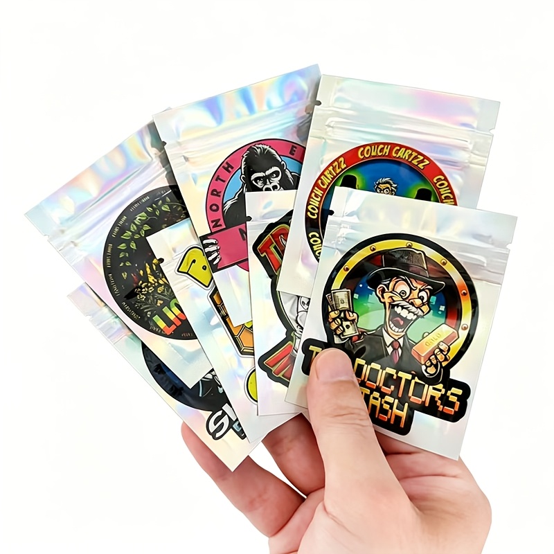 TEMU Bolsas Mylar con Cierre Hermético Autoadhesivo, Paquete de 100, Bolsas Reutilizables y Resellables de Papel de Aluminio Transparente para
