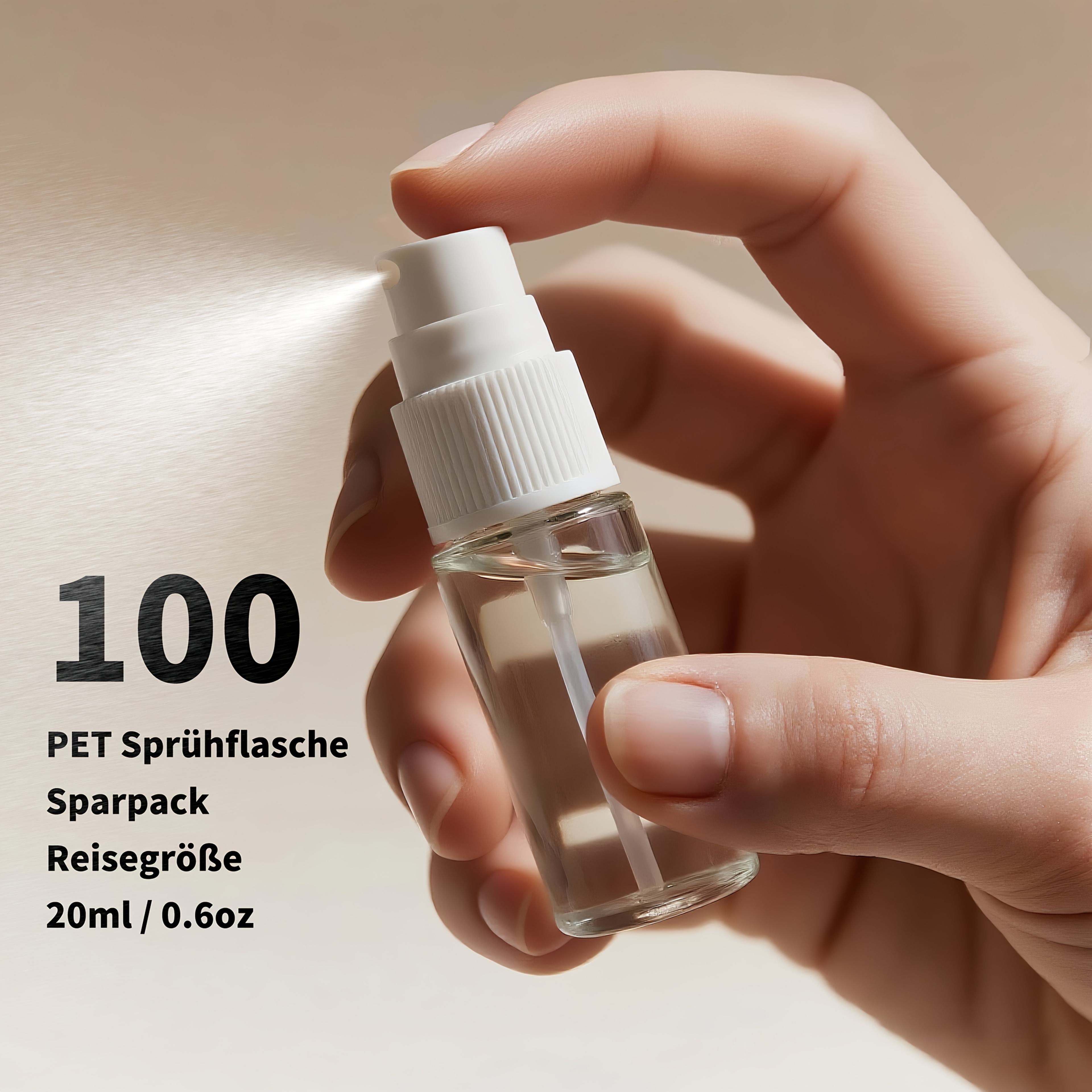 100 kleine Sprühflaschen mit Nebel für 0,6Oz (20ml) * tolles Großpackungsangebot, Mini Multifunktionale Nachfüllflaschen, leere Behälter für verschiedene Flüssigkeiten, unverzichtbar für Reisen,