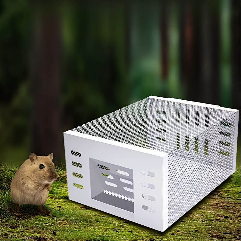 clôture de souris en fer ultra-résistante - clôture pour les rats, à porte unidirectionnelle, entrée-sortie , argentée détails 2