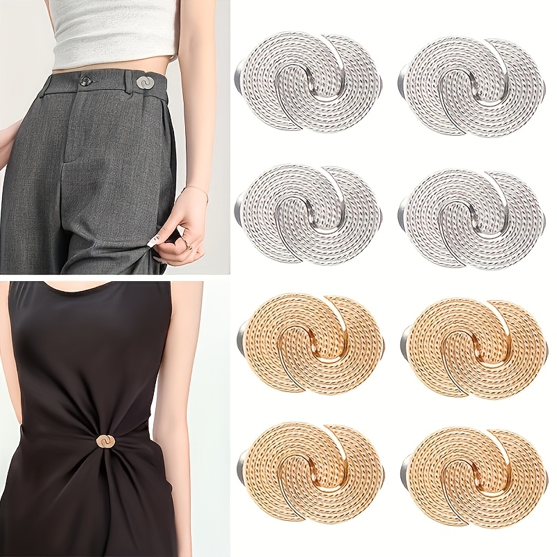 ajustador de cintura   de  , botones a presión desmontables, no requiere clavos ni costura, reductor de cintura para jeans, herramienta para adelgazar la cintura
