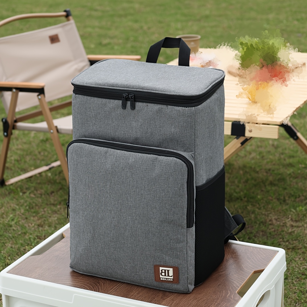 E-shop Isolierte Lunchtasche, isolierter Rucksack mit großem Fassungsvermögen, Outdoor-Picknickrucksack mit verstellbaren Schultergurten,