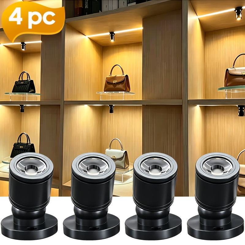 TEMU Mini Usb Powered Led Spotlight, 3000k Warm White Light Spotlight, Very Suitable For Display Cabinets, Jewelry Cabinets, , Wall Art Exhibitions,