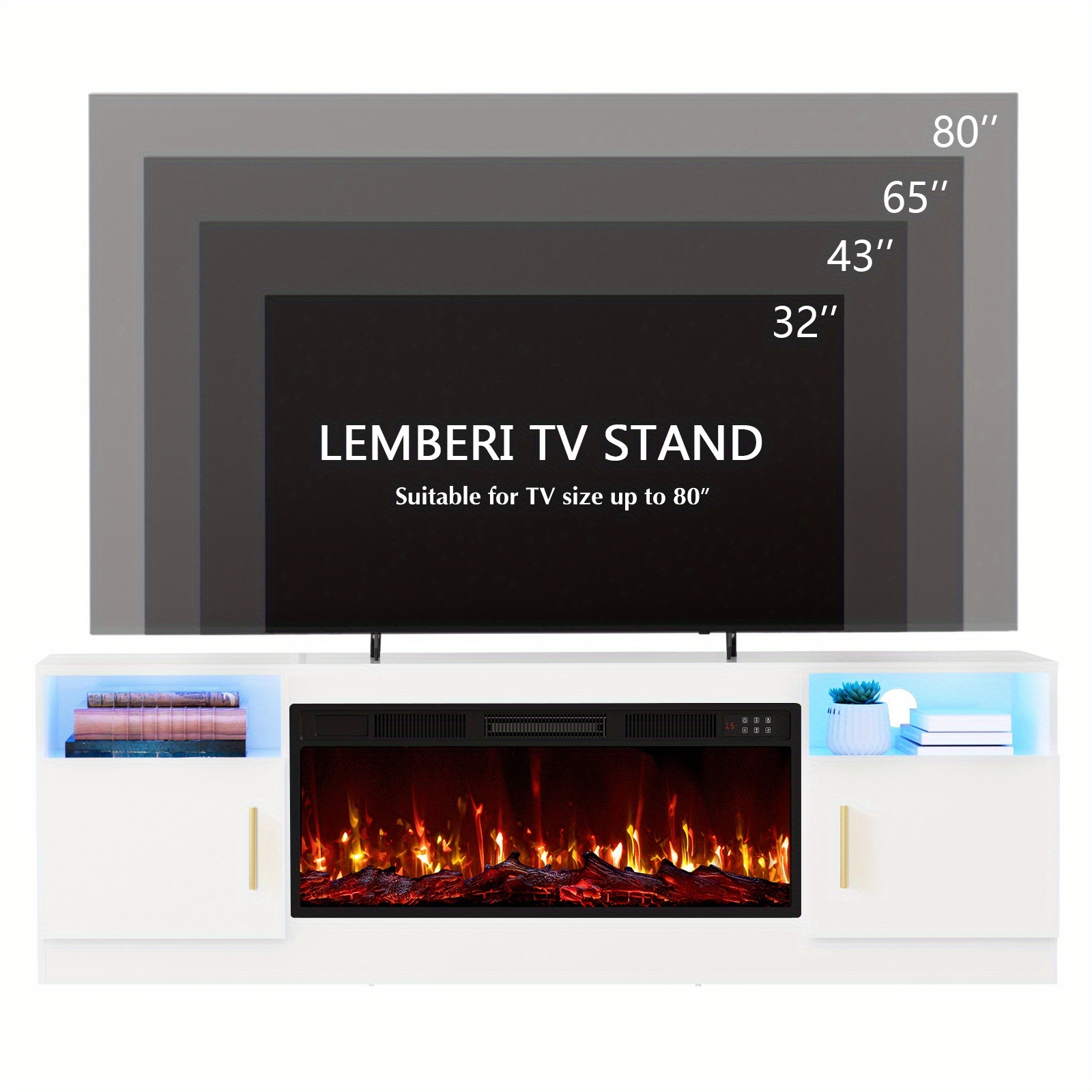 Modern Minimalist Wood TV Stand for TVs up to 75