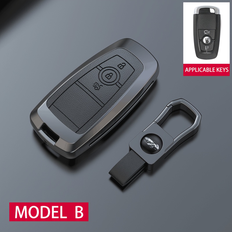 Image of 3/4 Buttons Alloy Car Key Case Cover For Mustang Fusion Escape F350 F550 For Ford Raptor 2020 2021