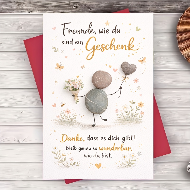Image of 1 Envelope And 1 Greeting Cardfriendship Appreciation Greeting Card Cute Floral For Best Friend Thank You Note Gift For Her Him Greeting Card