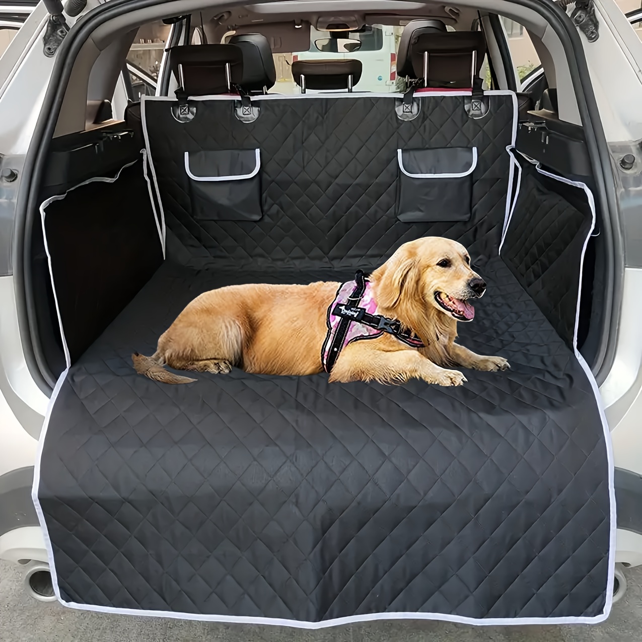 

Non-slip Cargo Liner For Dogs, Waterproof Pet Cargo Cover Dog Seat Mat For Suvs Sedans With Bumper Flap Protector, Large Size Universal Fit, Black