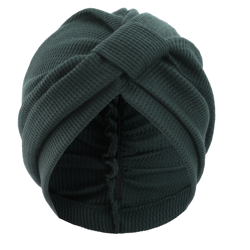 TEMU Gorro de pañuelo cuadrado tipo waffle para otoño e invierno, sombrero indio, pañuelo
