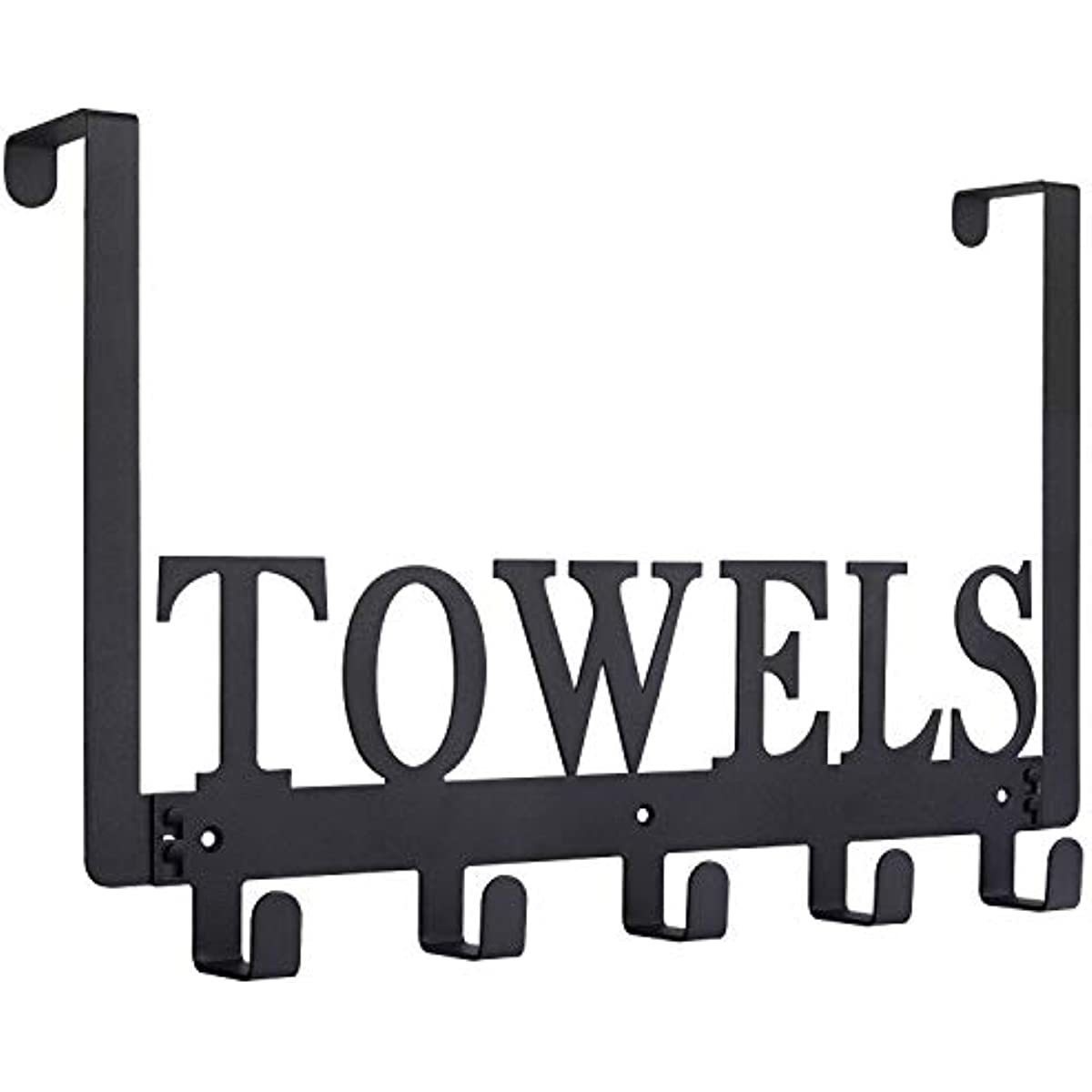 TEMU 5/6/8-hook Over The Door Towel Rack & Hanger Suitable For Bathroom, Adhesive/paste-on Wall-mounted Coat Hooks With Triple Hooks, No Drill