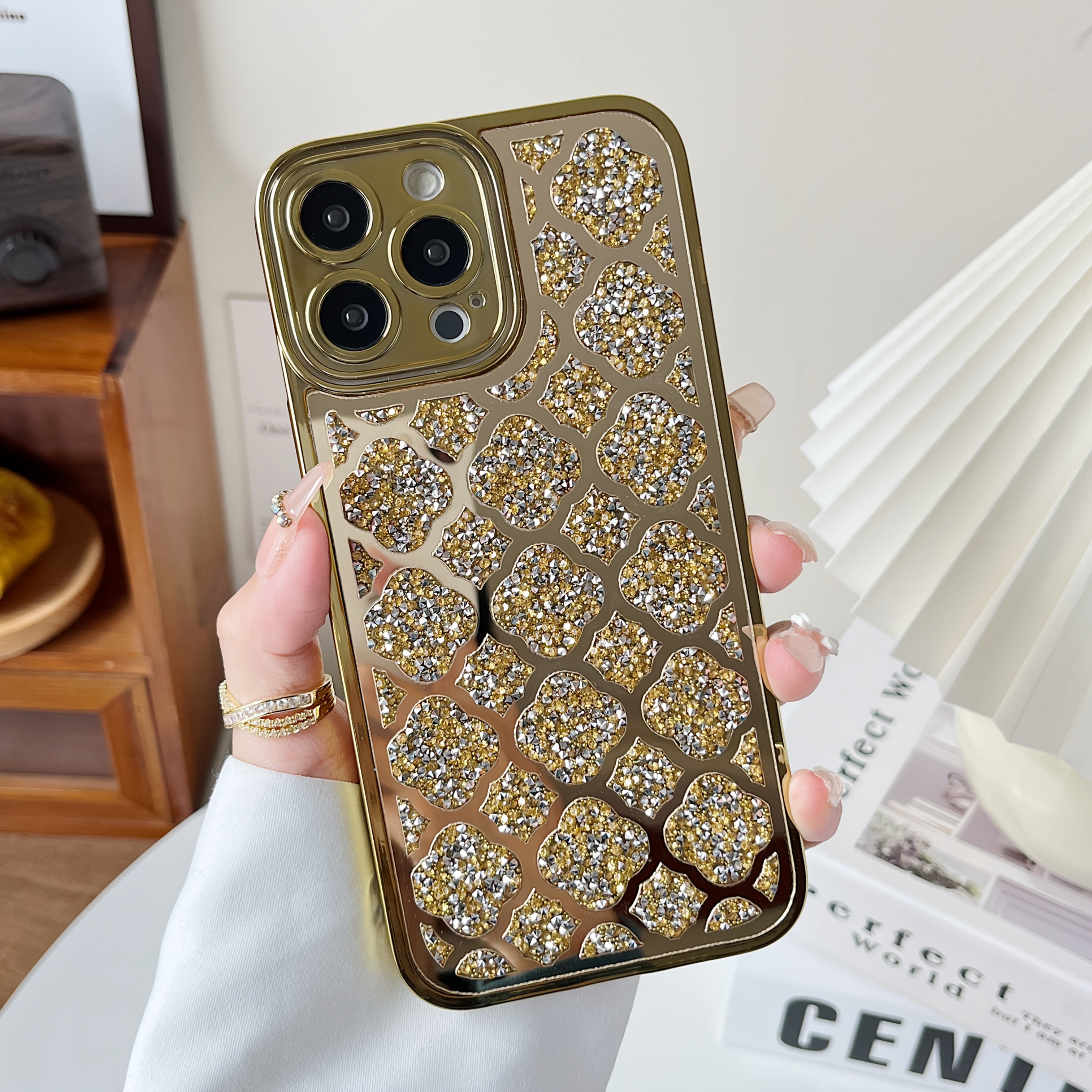 Capa de Telefone Fashion * Diamante Espelho para iPhone, image size:3024x3024