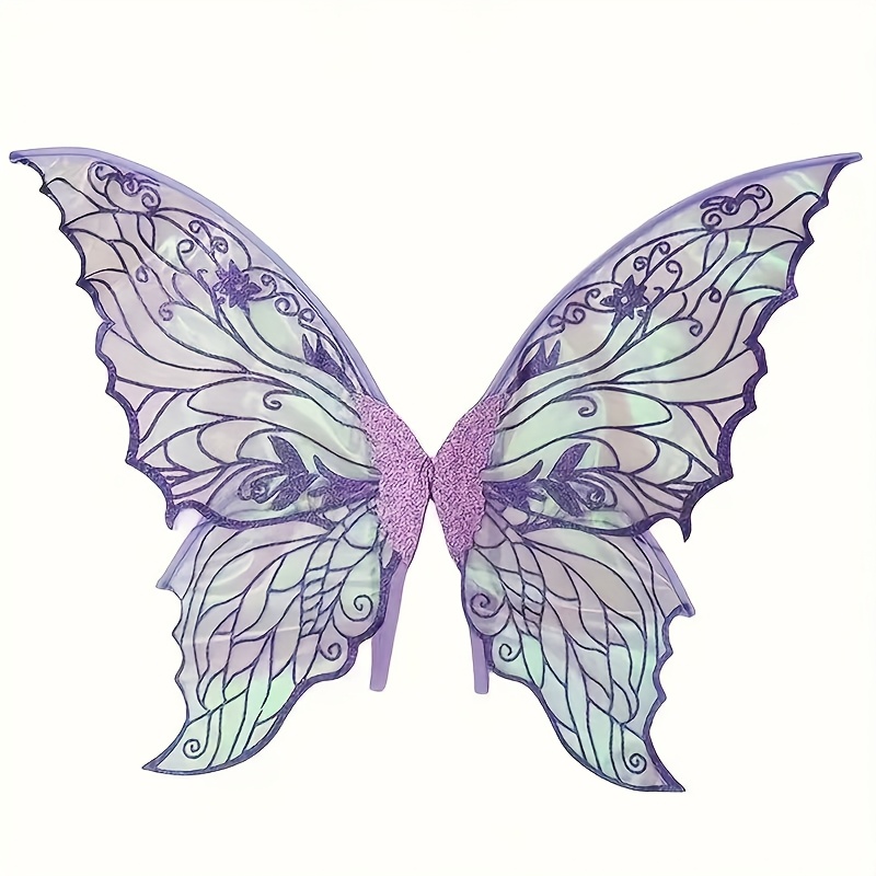 TEMU Backpacks - Vibrant Colorful Polyester & Spandex Party Accessories With Intricate Wing Designs, Halloween, Christmas, Stencil For Painting,