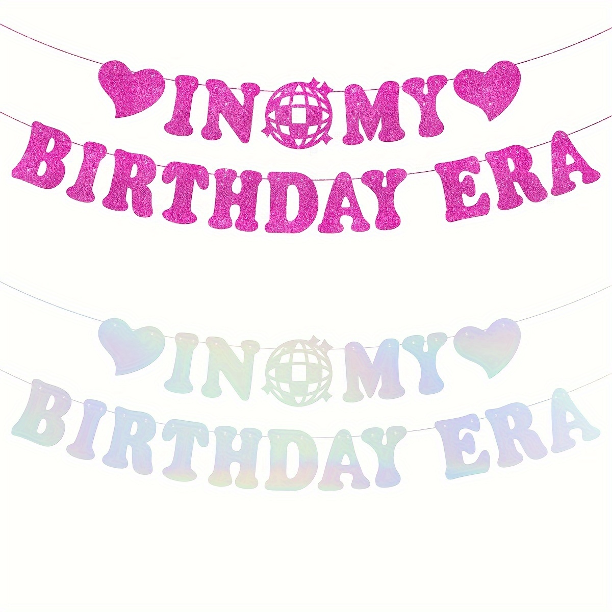 

Festive Glitter Birthday Banner: Celebrate Your 'in My Birthday Era' With This Elegant Party Decor - Perfect For Fans And Women's Birthday Parties