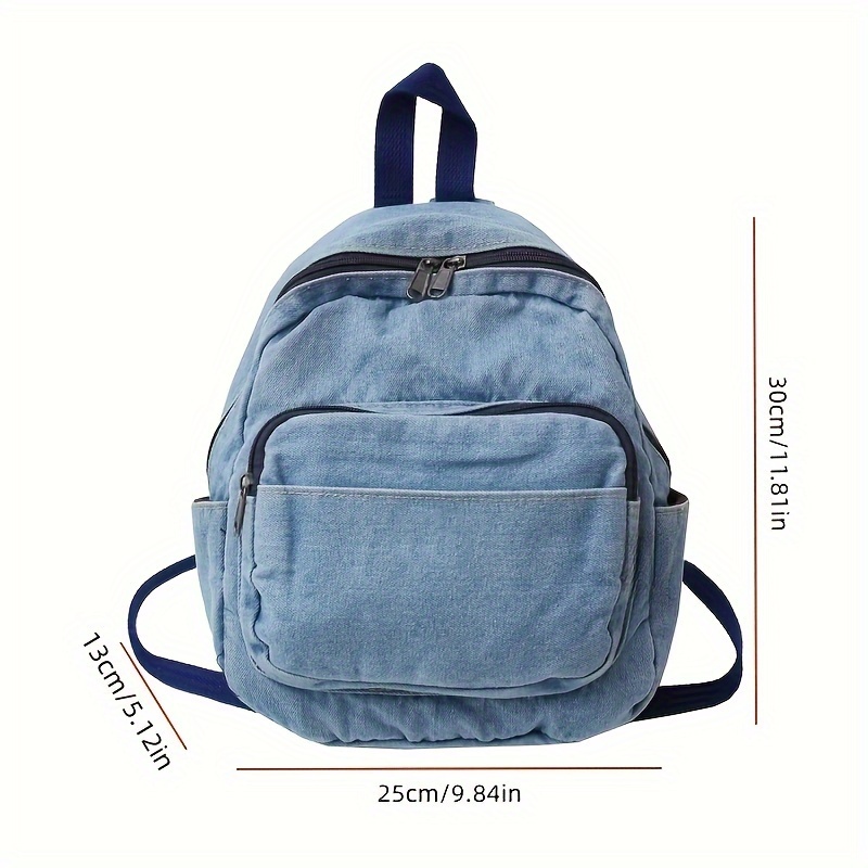 fashion denim mini backpack casual outdoor travel Temu United Kingdom