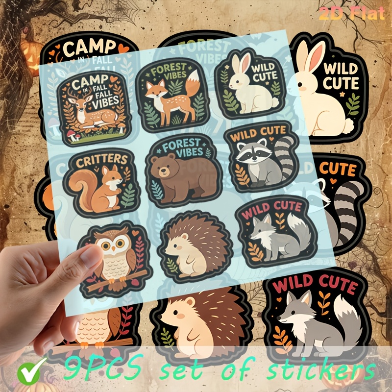 Calcomanías caprichosas con temática de animales, con arcoíris, criaturas coloridas y diseños lindos en colores vibrantes, divertidas calcomanías de vinilo impermeables para el coche, ¡regalos de Halloween y Navidad!