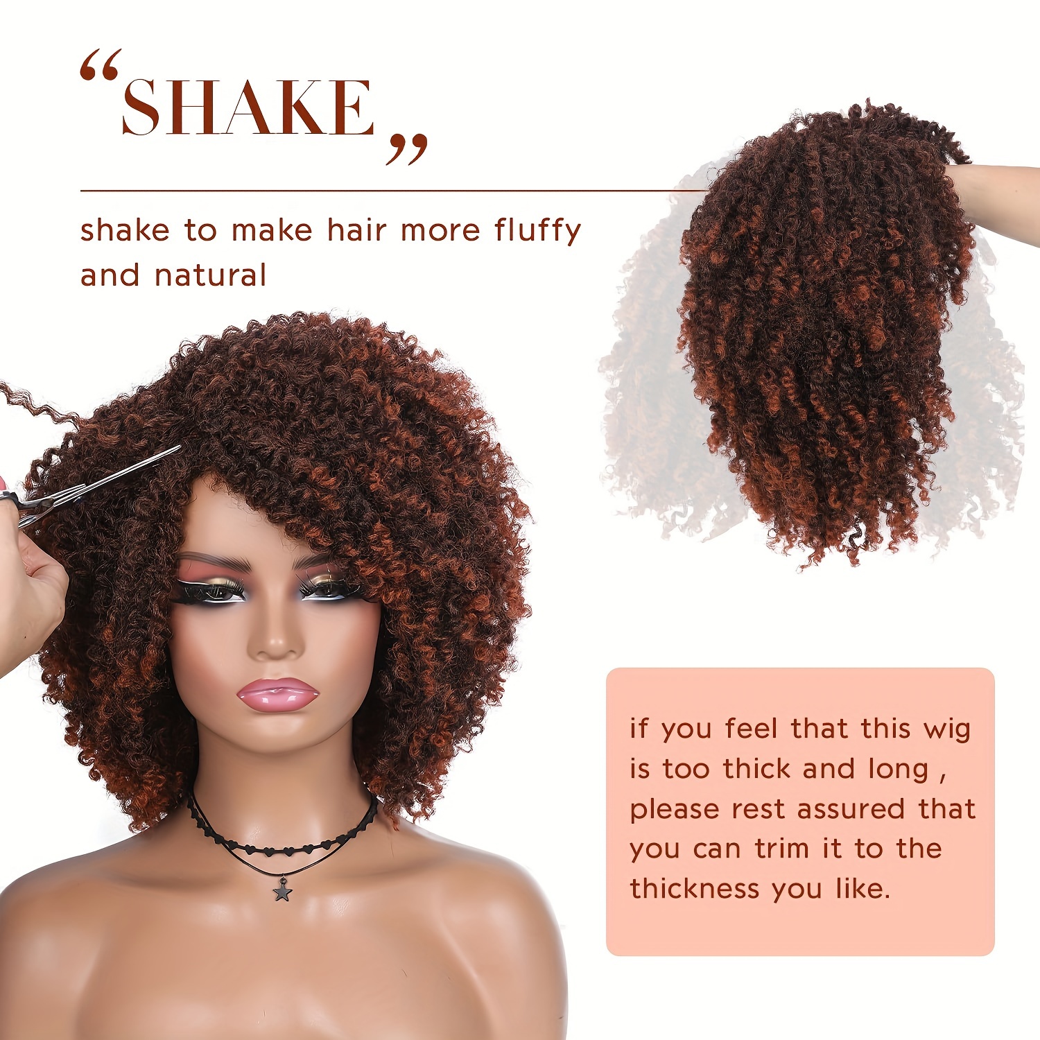 Synthetic wig hotsell too curly