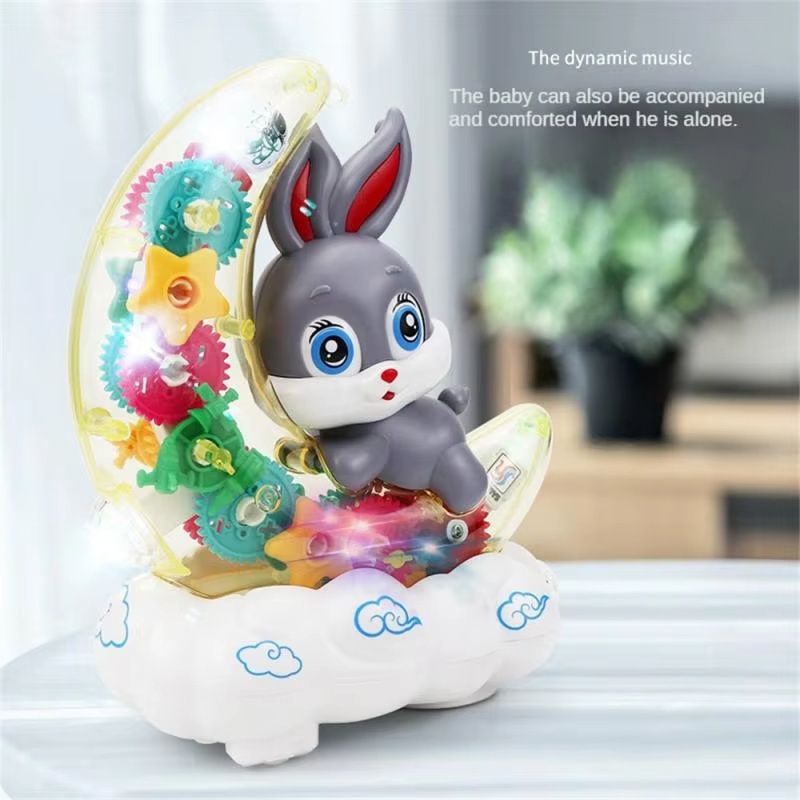 TEMU Kids Toys, Toddler Toys, Light Up Transparent Car Toy For Kids, Rabbit Toy Car, Toys 2+, Birthday/halloween/christmas Gifts Idea For Kids For 2+