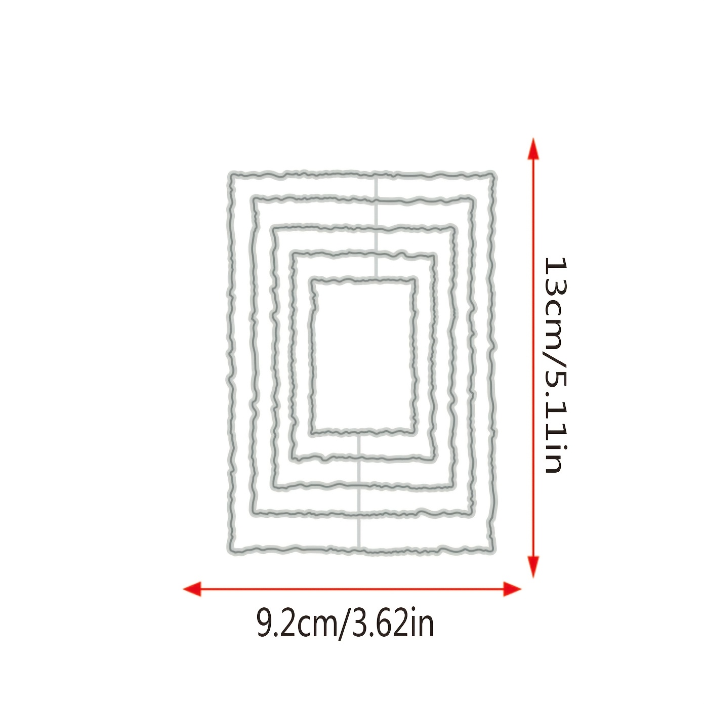 1pc Metal Cutting Dies Rectangle Diy Paper Craft Knife Mould Blade Punch Stencils Dies