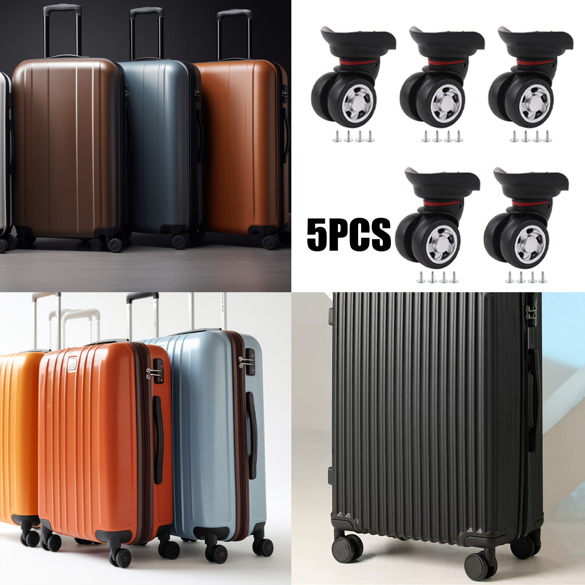 Roues De Remplacement Universelles Pour Valise à Bagages - Lot De Roulettes Neuves