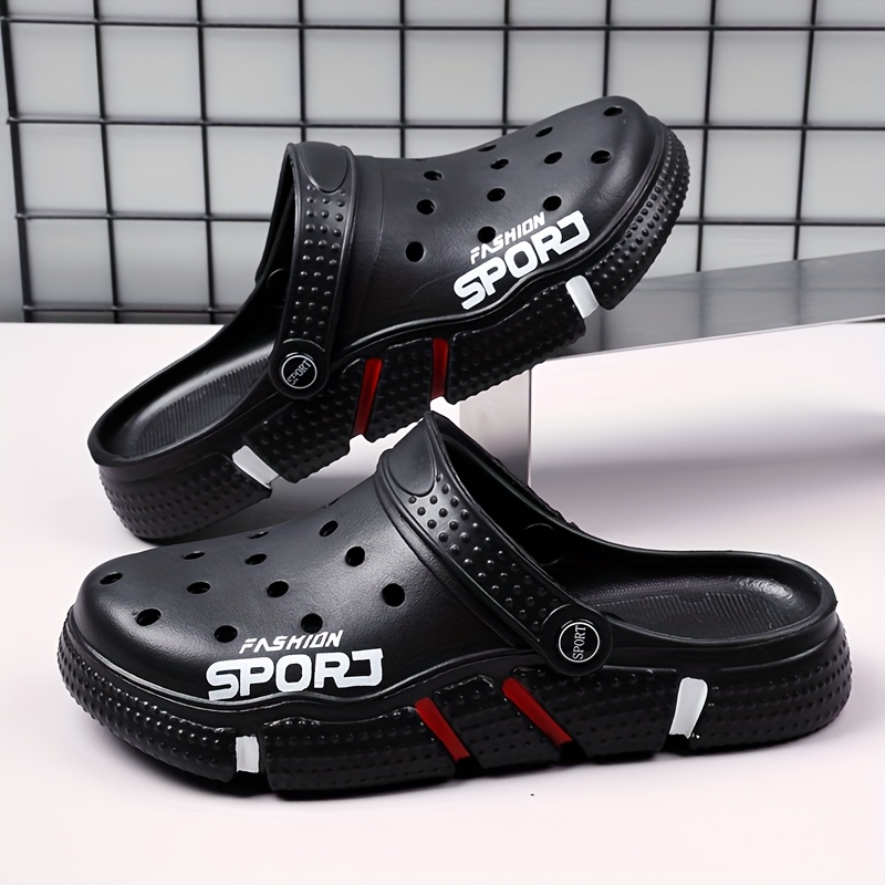 Image of New Summer Men's Clogs, Indoor Slip- Shoes With Non-slip Soles, Casual Outdoor Wear, Dual-use Beach And Driving Slippers, Trendy