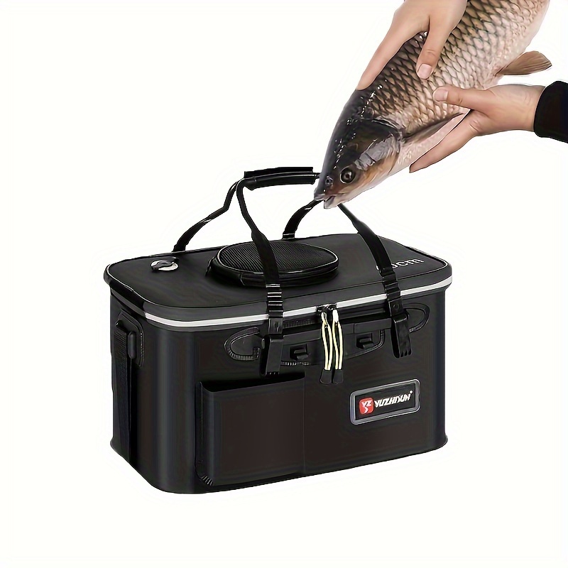 Portable Live Bait Bucket Waterproof Folding Container - Temu