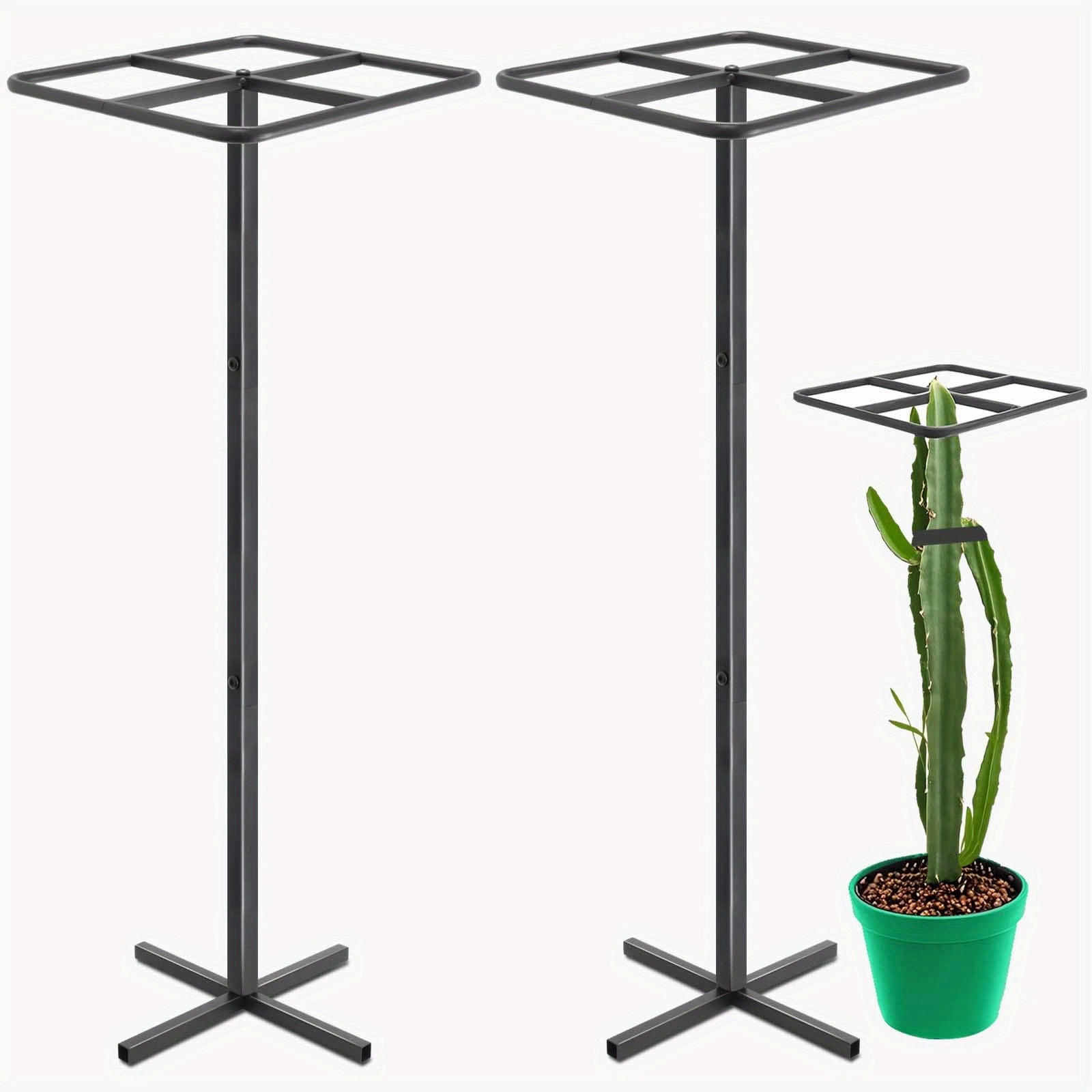 TEMU 2pcs Heavy-duty Dragon Fruit Stand - Ultra-high 61 Inches, Easy To Assemble, Metal Sturdy Base For And Climbing Vines, Tomatoes, Dragon Fruit,