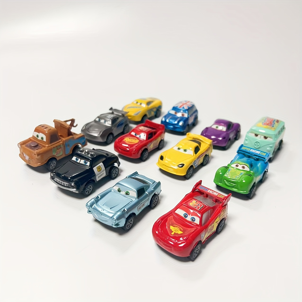 12pcs   pull back lighting   racing toy cars set   mini vehicles detailed collectible models for kids adults portable play for fun stem gift for fathers day friends birthdays childerns day party