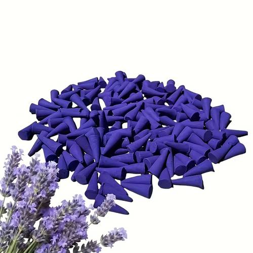 1 bag of 57 107 177pcs lavender incense cones home use lavender pagoda cone incense fragrance indoor outdoor incense holder burner natural lavender decor kitchen bathroom supplies
