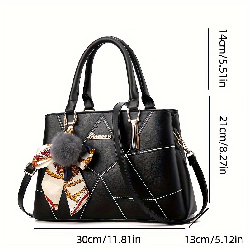 geometric   handbag elegant top handle satchel purse fashion shoulder bag for women details 2