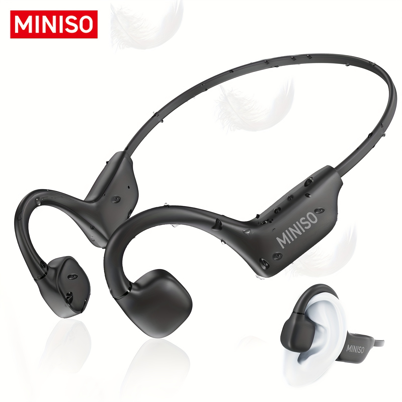 

Miniso X60 Open Ear Wireless Bone Conduction Sport Earphones Built-in Mic