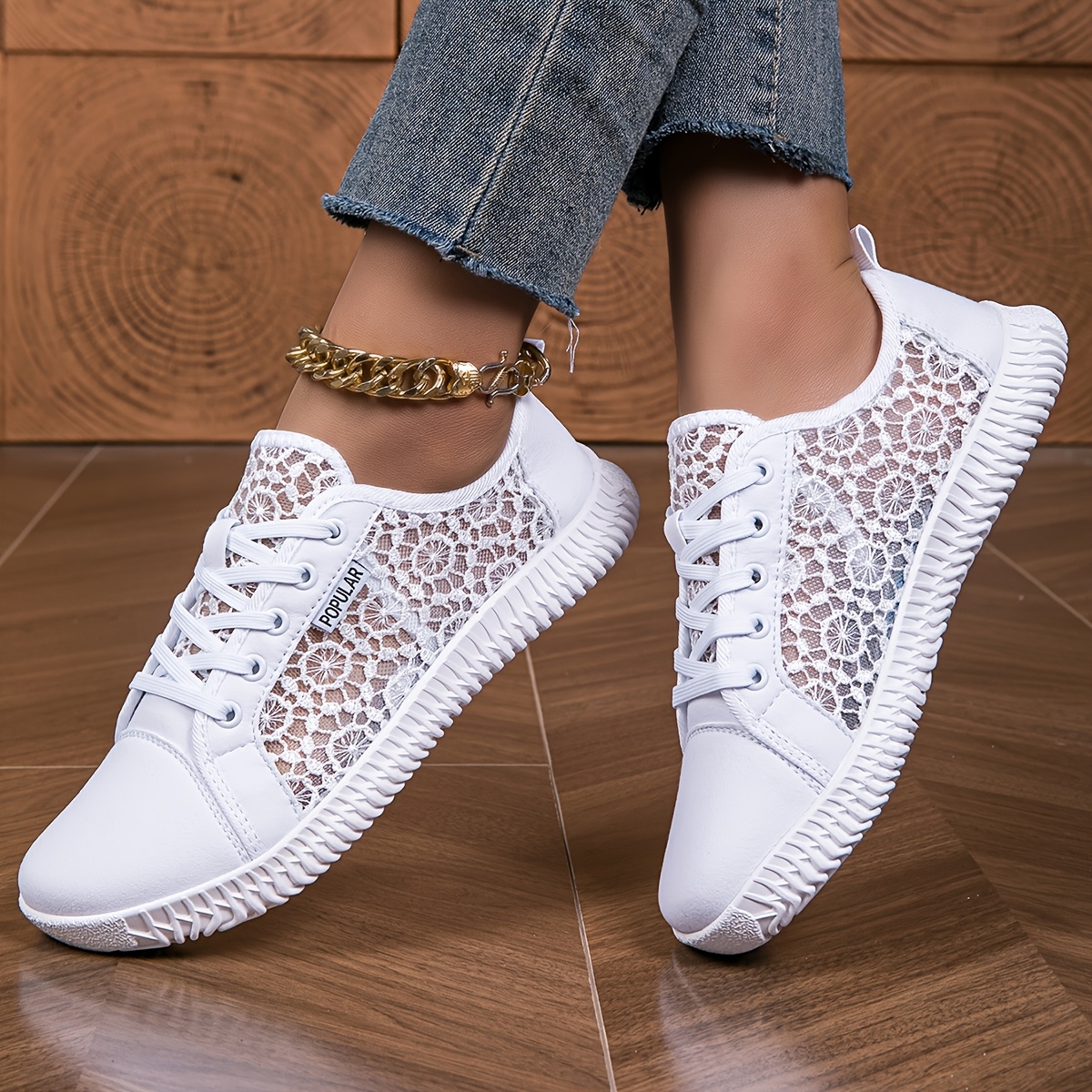 Image of Summer Women's Casual Athletic Shoes, Wide Fit Round Toe Mesh Breathable Lightweight Casual Shoes, Women Shoes, Sneakers Elegant Women Shoes Shoes