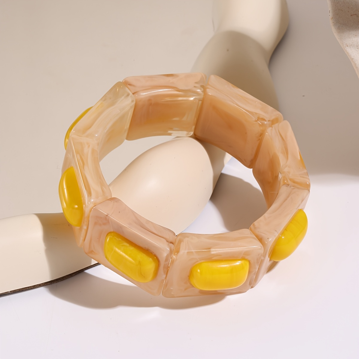 Classic Block Bracelet, Multi-Element Spliced Design, Versatile