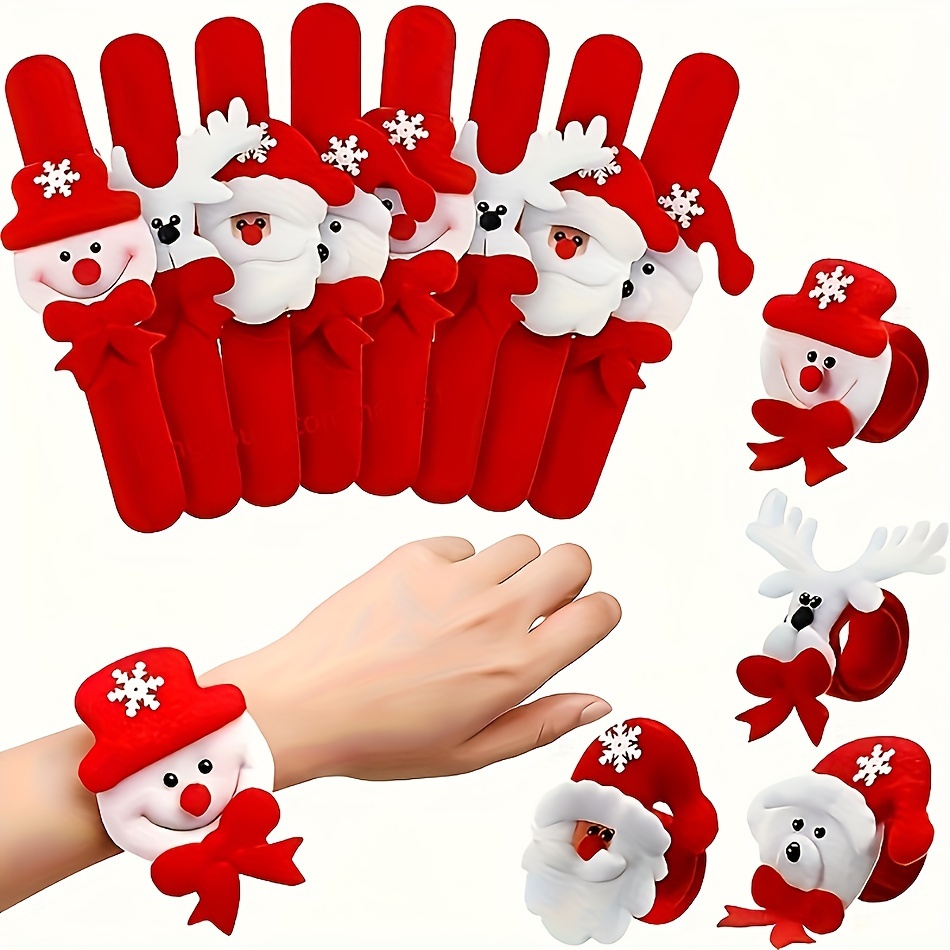 

6pcs Christmas Set With Santa, Snowman, And Reindeer Designs - Holiday Themed Party Decorations And Accessories, Christmas Decorations