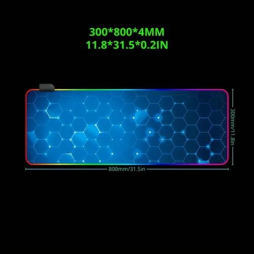 large rgb gaming mouse pad 14 light touch control expansion soft computer keyboard pad anti slip rubber professional table mat