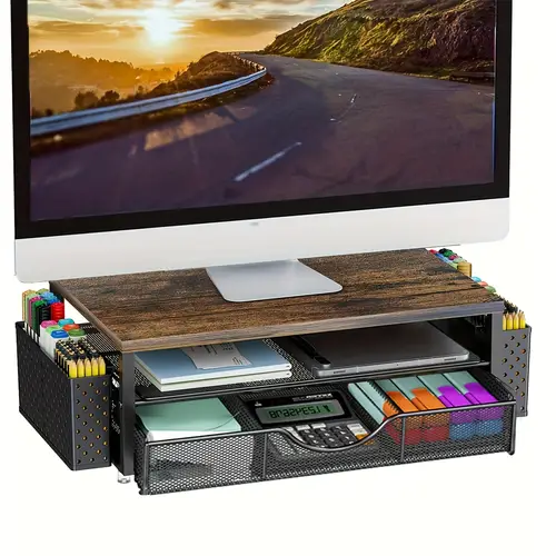 Diy Computer Desk Riser office desk organiser sold on Temu United States