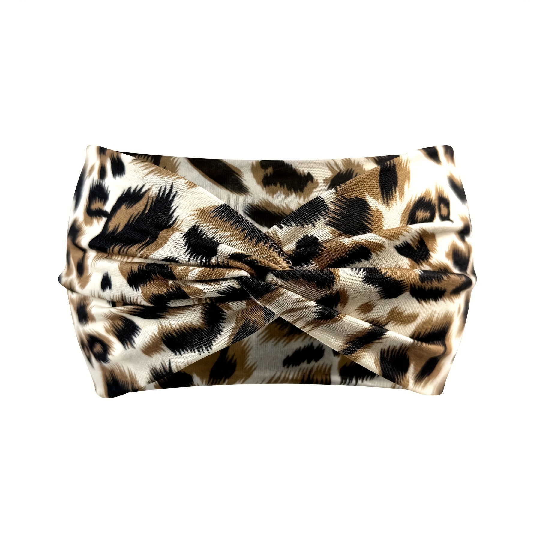 6 Stück Leoparden-Stirnbänder Aus Satin Mit Knotendesign – Breite Haarbänder Für Frauen Und Mädchen, Für Party & Alltag