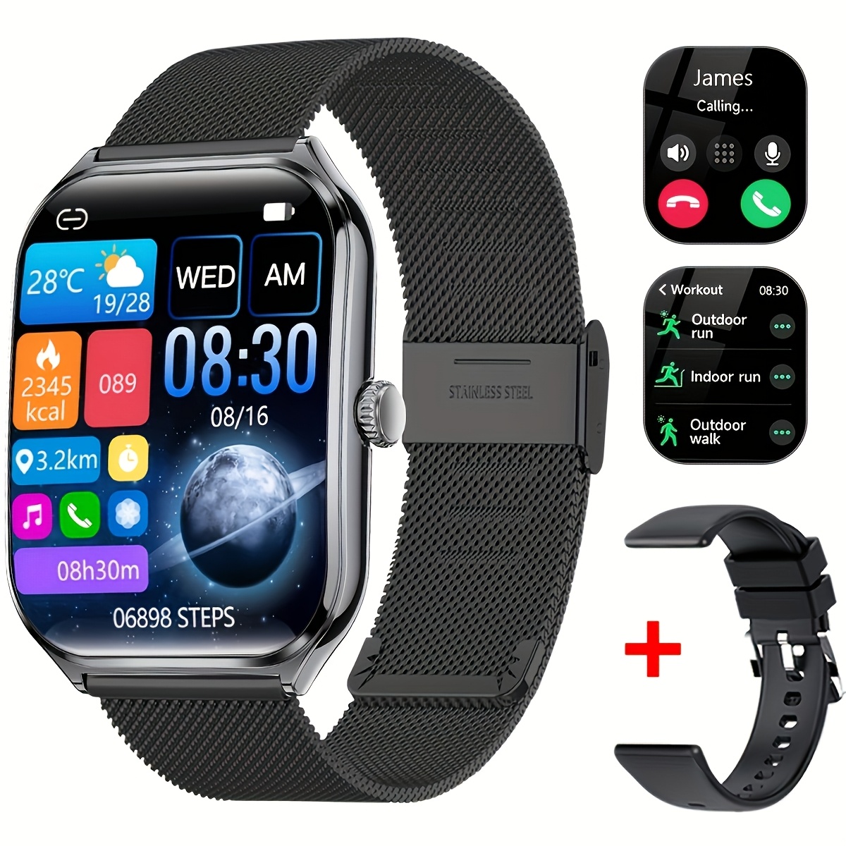 Image of Aviwogr Ultra-thin Smartwatch Compatible For /iphone, Fitness With Full Touch Curved Screen, Smart, Camera Control/music App, Answer/make Calls, Camera Suitable For Gift, Birthday Gift