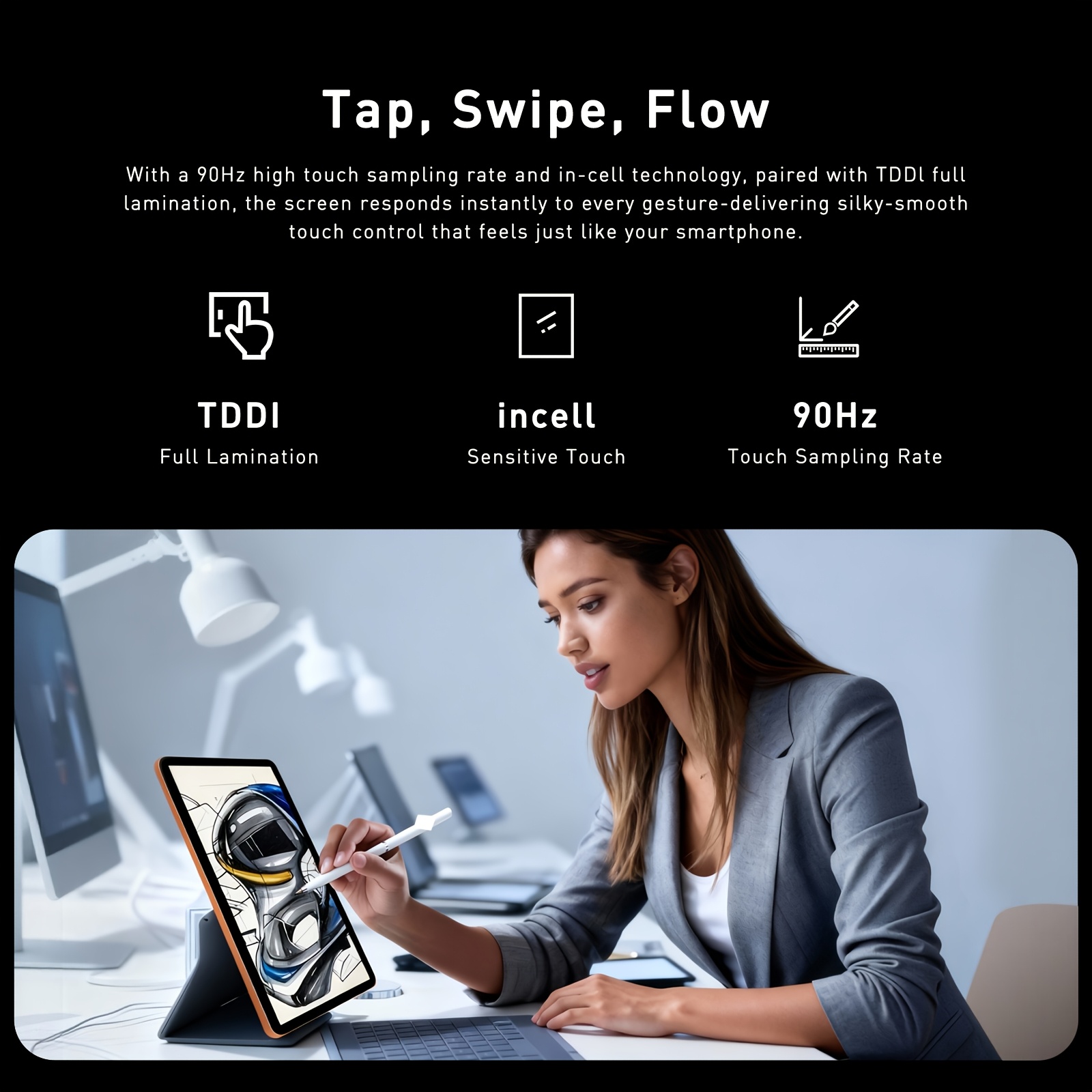 2026 Nieuwste 10,1-inch 2-in-1 Tablet Computer, Android 15, 24GB RAM 256GB ROM, HD Touchscreen, Tablet Laptop Hybride, Perfect Cadeau-idee voor Verjaardag Kerstmis Vakantie, Ultra-Snel Prestaties, Stijlvol & Draagbaar