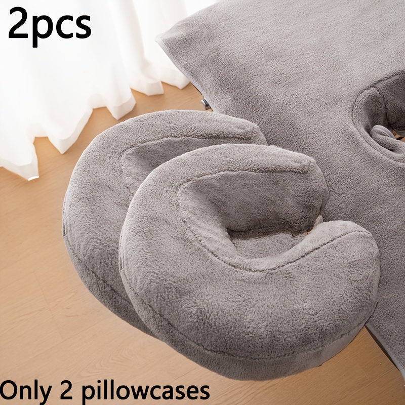 TEMU -shaped Face Pillow Covers 2-pack, Removable And Washable Covers For Beauty Bed, Easy To Rotate For Hygiene Between Spa Or Facial Clients