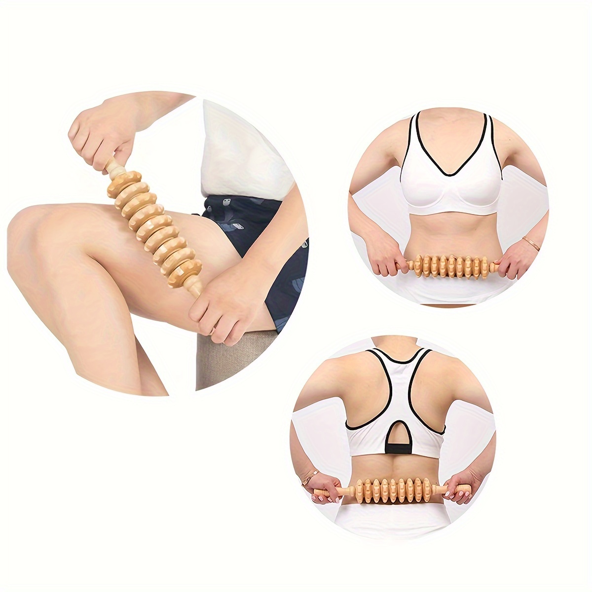 6 piece wooden massage tool set for body shaping fitness training manual battery free massage tools massage equipment details 0