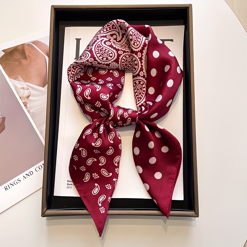 Fashionable Women's Scarf with Four Patterns, Multi-Functional Use