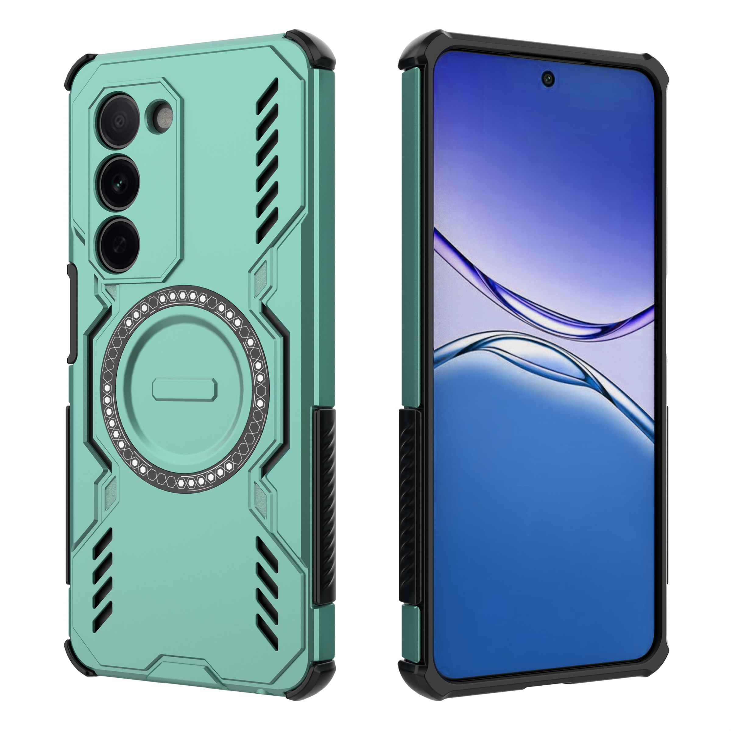 TEMU Phone Case - Case Designed For Oppo A5 5g, Featuring Magnetic Cooling, Compatible With Magsafe, Shockproof And Anti-slip Protection For Camera