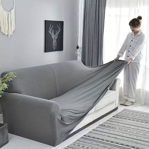 elastic non slip sofa cover pillowcases cat scratch resistant breathable fabric versatile fit for living room bedroom office decor material