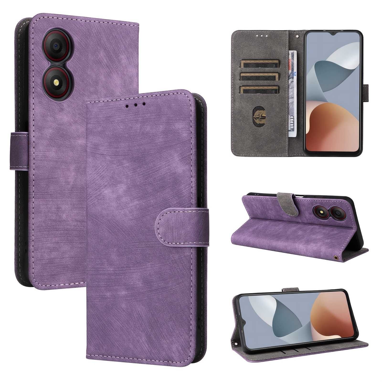 TEMU Phone Case: For Zte Blade A34 Case Wallet, Rfid Blocking, Card Slots Stand, Shockproof Flip Cover Case, For Zte Blade A34 Phone Case