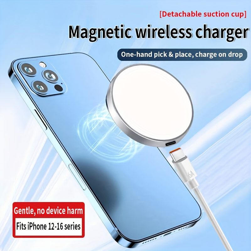 cargador inalámbrico magnético portátil 15w teléfonos for Temu